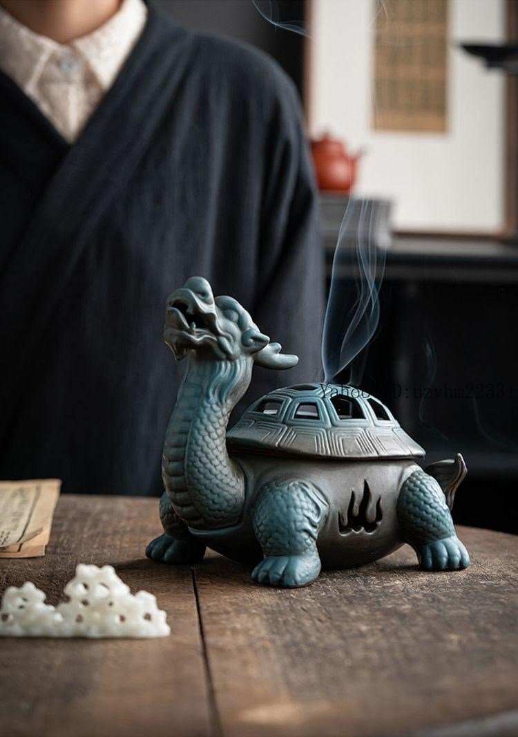 竜亀香炉 鎮宅 辟邪 開運 風水 招財 工芸品 美術品 置物 新発売】 開運 辟邪 鎮宅 竜亀香炉 風水 置物 美術品 工芸品