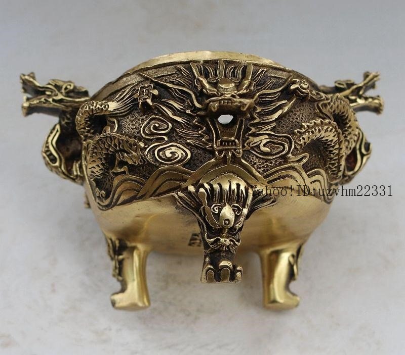 盤龍香炉薫る香炉 檀香炉 仏具 工芸品 置物