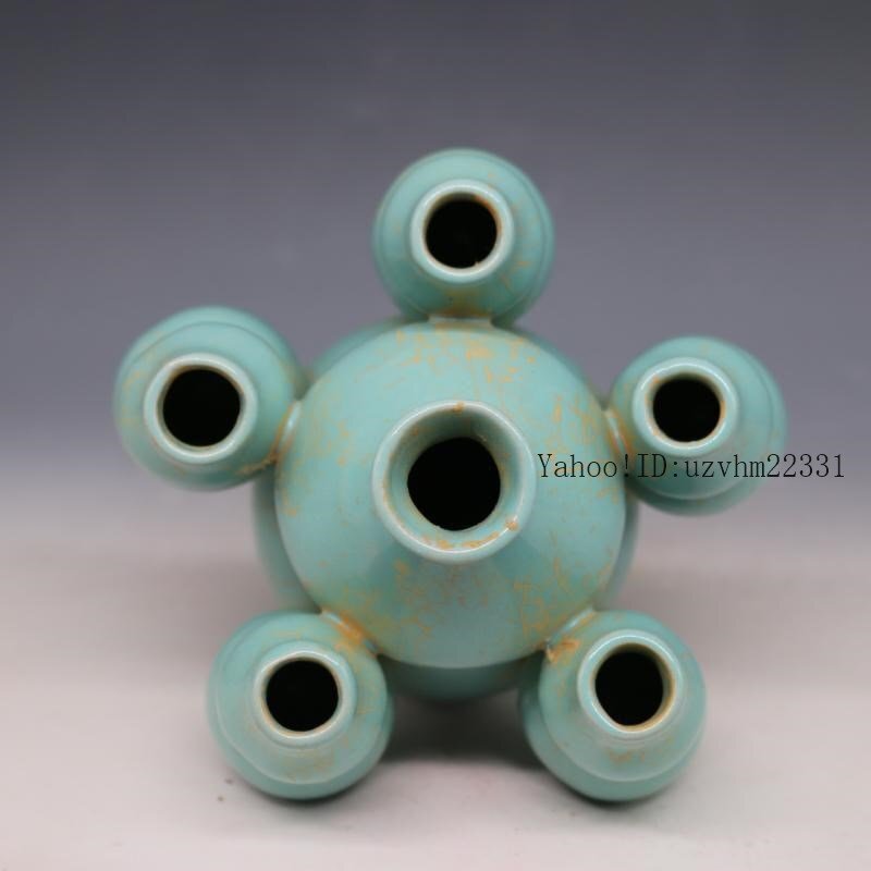 宋汝窯五子登科六孔ひょうたん瓶 装飾品 現代工芸品 美術品 置物 宋汝窯五子登科六孔ひょうたん瓶 装飾品 現代工芸品 美術品