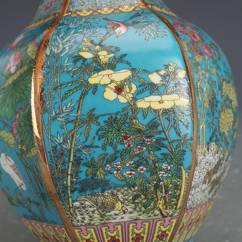 景徳鎮 琺瑯彩磁器花瓶 装飾品 現代工芸品 美術品 置物 景徳鎮 琺瑯彩磁器花瓶 装飾品 現代工芸品 美術品 置物
