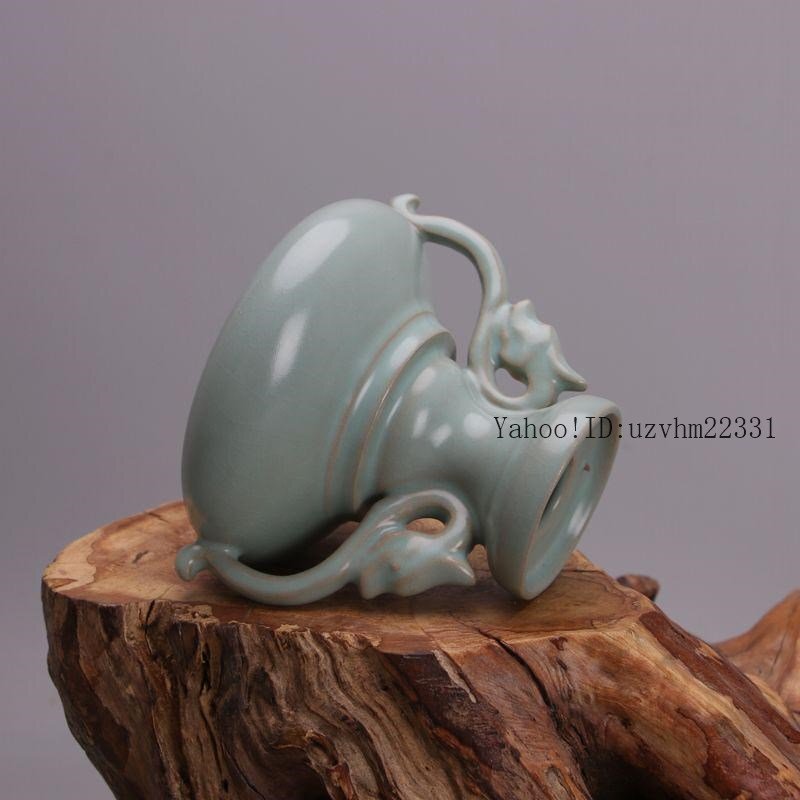 中国　汝窯 ひょうたん香炉　双龍香炉　天青釉 中国 汝窯 ひょうたん香炉 双龍香炉 天青釉 工芸品