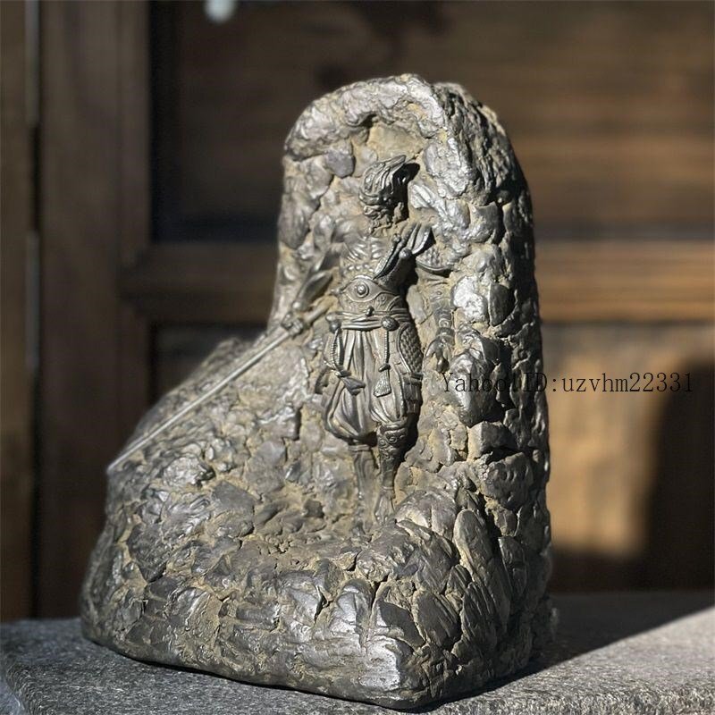 石像 石仏 禅意黒悟空置物 茶室 装飾品 事務室 机面 書立 室内外景観 工芸品 石像 石仏 禅意黒悟空置物 茶室 装飾品 事務室 机面 書立