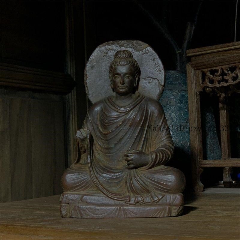 ガンダーラ禅定坐像 石仏 鎮宅 辟邪 開運 風水 招財 置物 工芸品 ガンダーラ禅定坐像 石仏 鎮宅 辟邪 開運 風水 招財 置物 工芸品