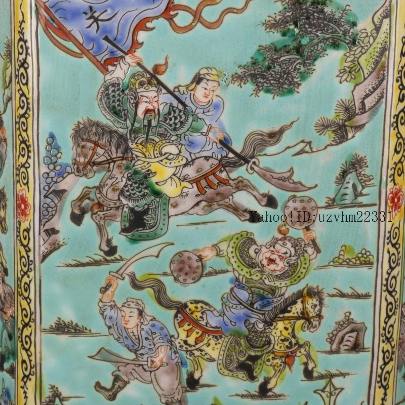 緑地パステル戦将紋お茶の缶 景徳鎮 陶磁器 装飾品 現代工芸品 美術品 置物 緑地パステル戦将紋お茶の缶 景徳鎮 陶磁器 装飾品 現代工芸