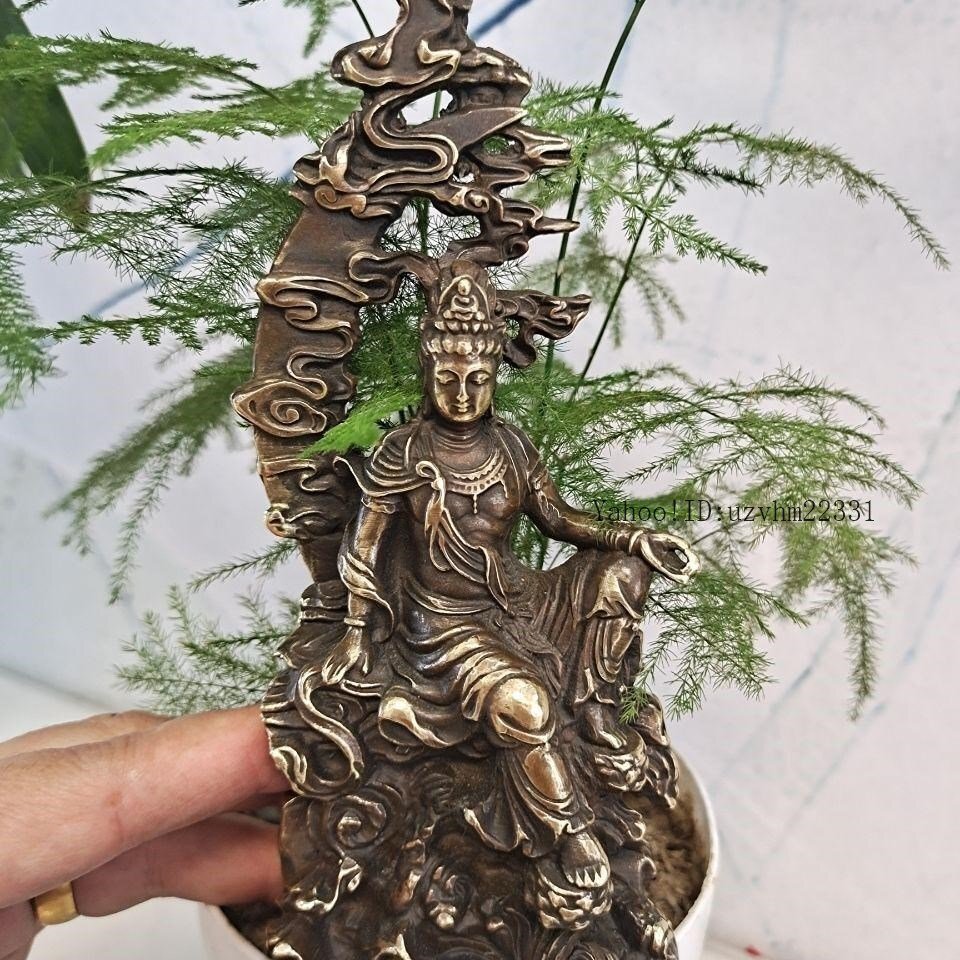 菩薩 水月観音 銅製 仏像 彫刻 置物 開運 風水 現代工芸品 美術品 置物 菩薩 水月観音 銅製 仏像 彫刻 置物 開運 風水 現代工芸品 美術