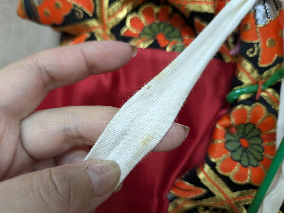  пояс оби мусуби детский 7 -годовалый ребенок для? чёрный цвет гардеробные аксессуары 2 часть тип obi "Семь, пять, три" Новый год кимоно аксессуары для кимоно праздник классика рисунок мир рисунок цветочный принт бабочка . туловище obi ширина 19cm б/у товар Nara departure 