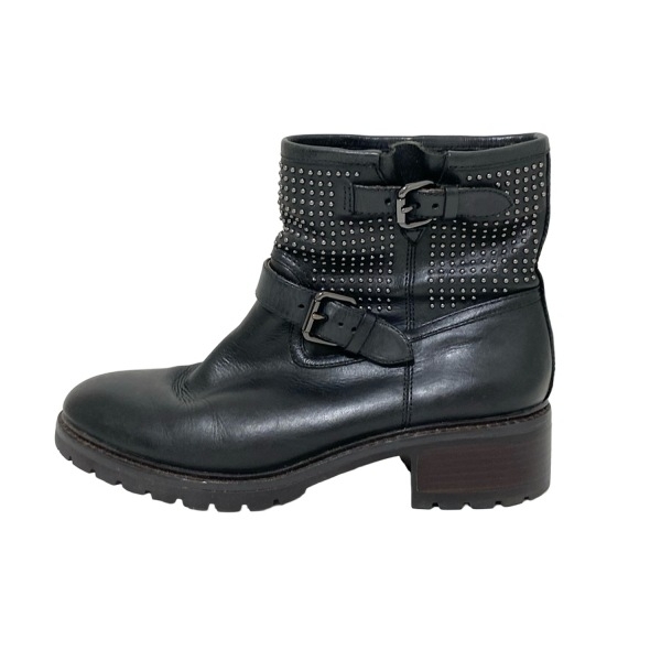 コーチ COACH ショートブーツ 7B - レザー 黒×シルバー レディース スタッズ 靴_画像1