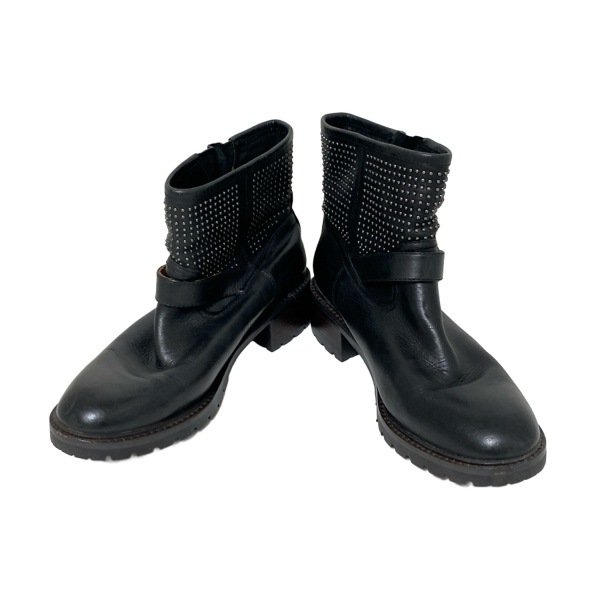 コーチ COACH ショートブーツ 7B - レザー 黒×シルバー レディース スタッズ 靴_画像2