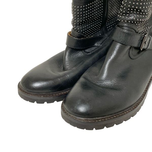 コーチ COACH ショートブーツ 7B - レザー 黒×シルバー レディース スタッズ 靴_画像8