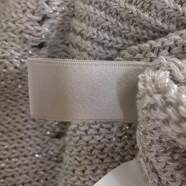 レリアン Leilian カーディガン サイズ9 M - ライトグレー レディース 長袖/ラメ 美品 トップス_画像4