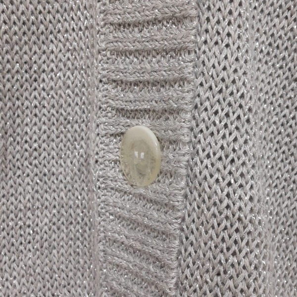 レリアン Leilian カーディガン サイズ9 M - ライトグレー レディース 長袖/ラメ 美品 トップス_画像7