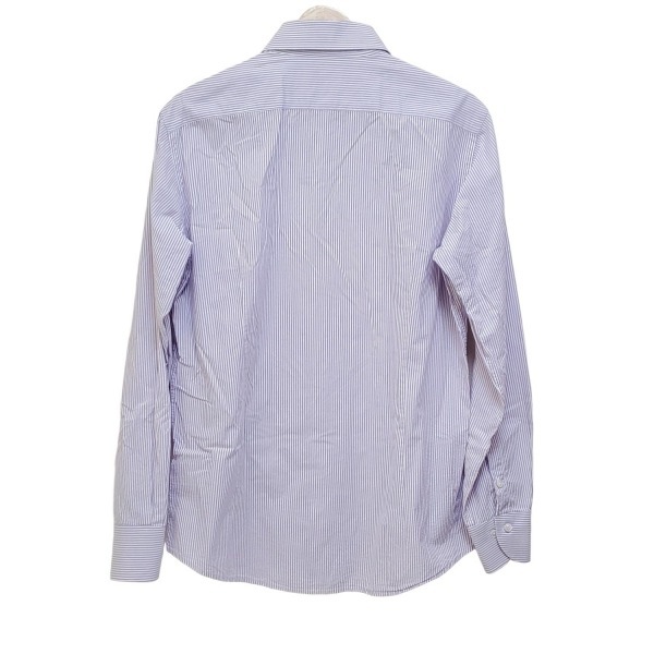  paul (pole) Stuart PaulStuart рубашка с длинным рукавом размер M - белый × light purple мужской полоса прекрасный товар tops 