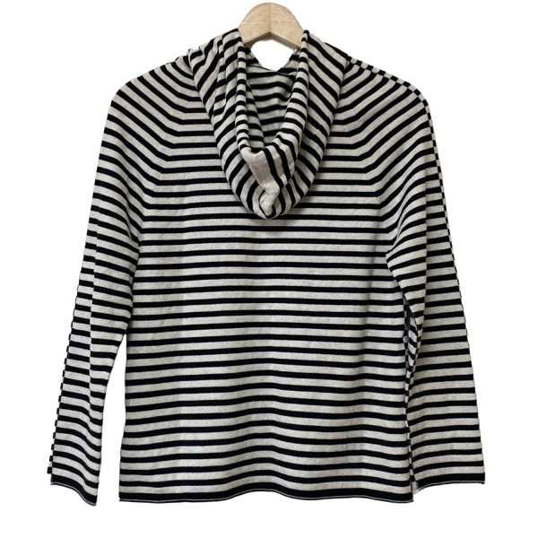 ギャルリーヴィー GALERIE VIE パーカー サイズS - 黒×白 レディース 長袖/ボーダー トップス_画像2