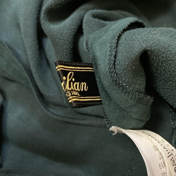 レリアン Leilian サイズ11 M - ブルーグリーン レディース 七分袖/ミニ ワンピース_画像4