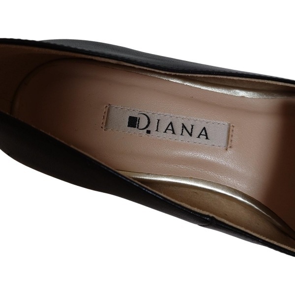 ダイアナ DIANA ローファー 21.5 - レザー 黒×ゴールド レディース 靴_画像5