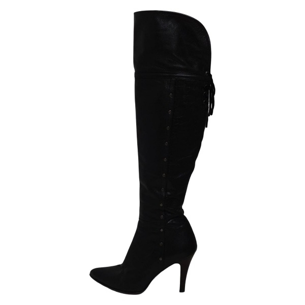 ピンキー&ダイアン Pinky&Dianne ロングブーツ 36 1/2 - レザー 黒 レディース ニーハイ/リベット 靴_画像1