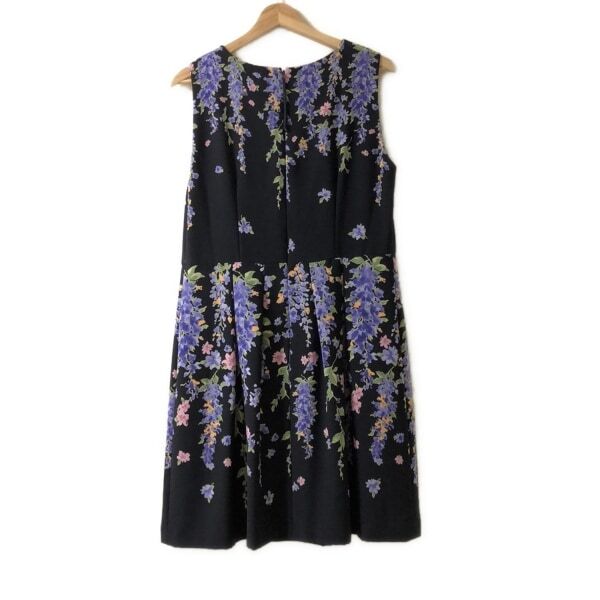 ローズティアラ Rose Tiara サイズ42 L - ピンクベージュ×ボルドー×マルチ レディース 長袖/ロング/レース/刺繍/フラワー(花) ワンピース Rose Tiara(ローズティアラ) コート サイズ42 L レディース美品