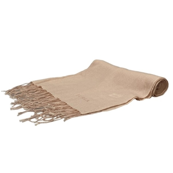 フルラ FURLA ストール(ショール) - カシミヤ、シルク ライトピンク フリンジ マフラー_画像1