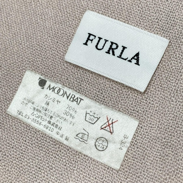 フルラ FURLA ストール(ショール) - カシミヤ、シルク ライトピンク フリンジ マフラー_画像2