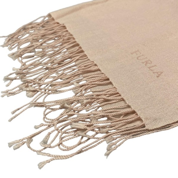 フルラ FURLA ストール(ショール) - カシミヤ、シルク ライトピンク フリンジ マフラー_画像4