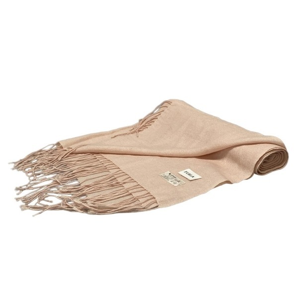 フルラ FURLA ストール(ショール) - カシミヤ、シルク ライトピンク フリンジ マフラー_画像5