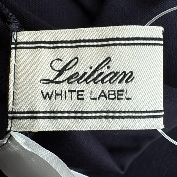 レリアン Leilian 半袖カットソー サイズ9 M - ネイビー×黒 レディース ギャザー トップス_画像3