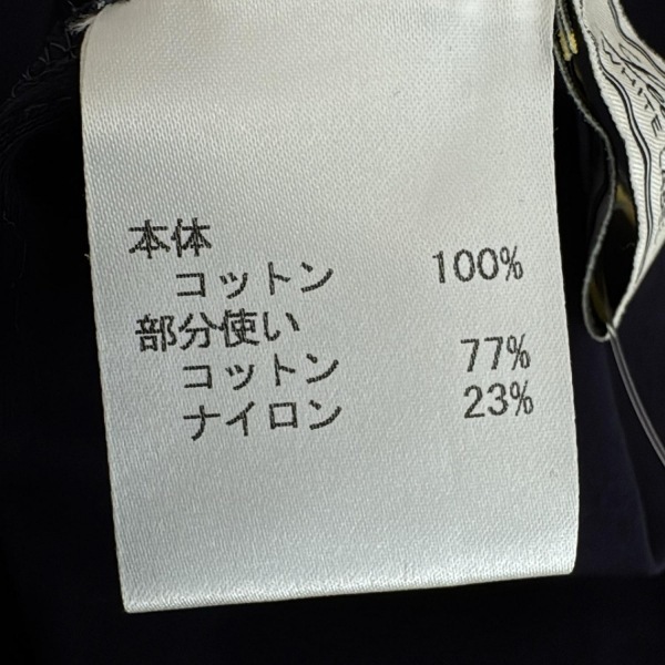 レリアン Leilian 半袖カットソー サイズ9 M - ネイビー×黒 レディース ギャザー トップス_画像4