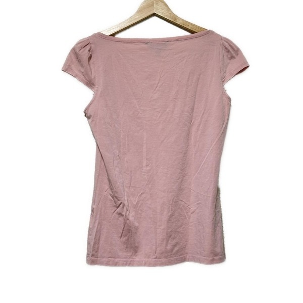 エポカ EPOCA 半袖Tシャツ サイズ42 L - ライトピンク レディース クルーネック/スパンコール/ハート トップス_画像2
