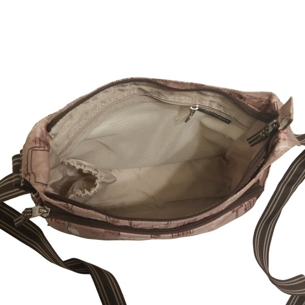 マンハッタナーズ Manhattaner's ショルダーバッグ - ベージュ×ダークブラウン×マルチ ネコ 美品 バッグ_画像7