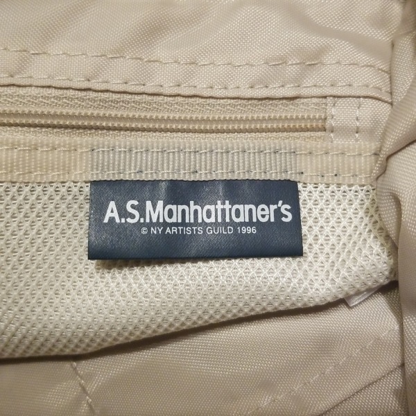 マンハッタナーズ Manhattaner's ショルダーバッグ - ベージュ×ダークブラウン×マルチ ネコ 美品 バッグ_画像8