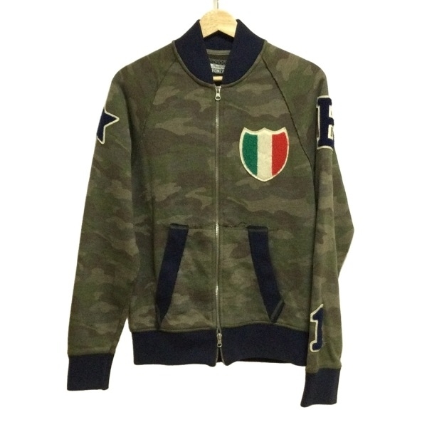 ハイドロゲン HYDROGEN ブルゾン サイズL - ダークグリーン×ダークブラウン×マルチ メンズ 長袖/迷彩柄/special for BRONZAJI/春/秋_画像1