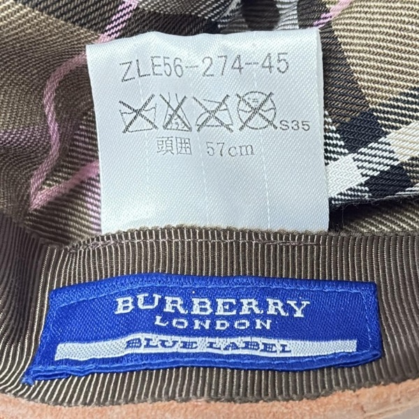 バーバリーブルーレーベル Burberry Blue Label ハンチング 57 - ライトオレンジ 帽子_画像7