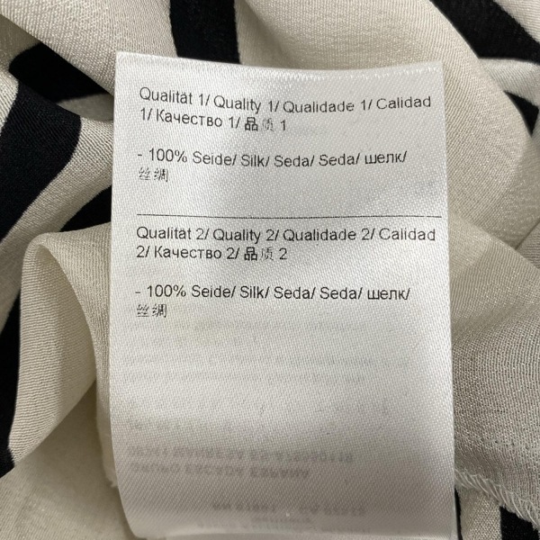 エスカーダ ESCADA サイズ32 S - 白×黒×レッド レディース 七分袖/ひざ丈/シルク/花柄 ワンピース_画像4