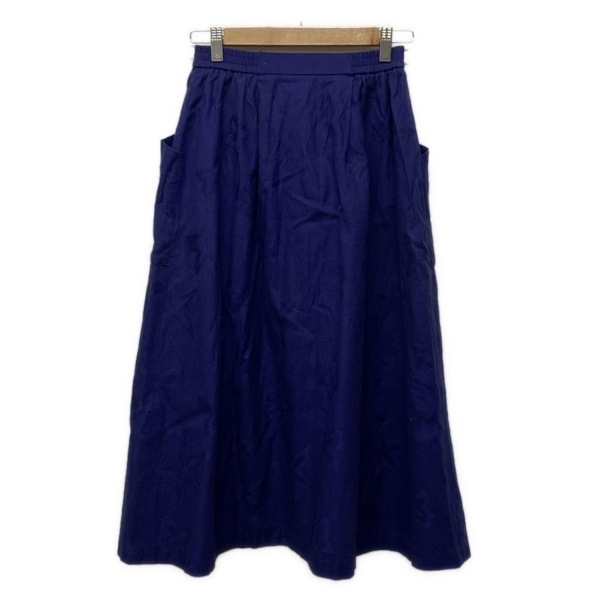 ディオール/クリスチャンディオール DIOR/ChristianDior ロングスカート サイズM - ネイビー レディース ウエストゴム/花柄 ボトムス
