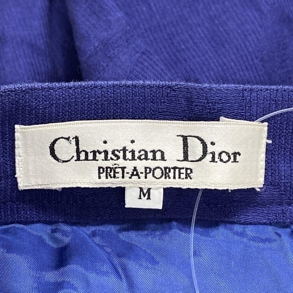 ディオール/クリスチャンディオール DIOR/ChristianDior ロングスカート サイズM - ネイビー レディース ウエストゴム/花柄 ボトムス