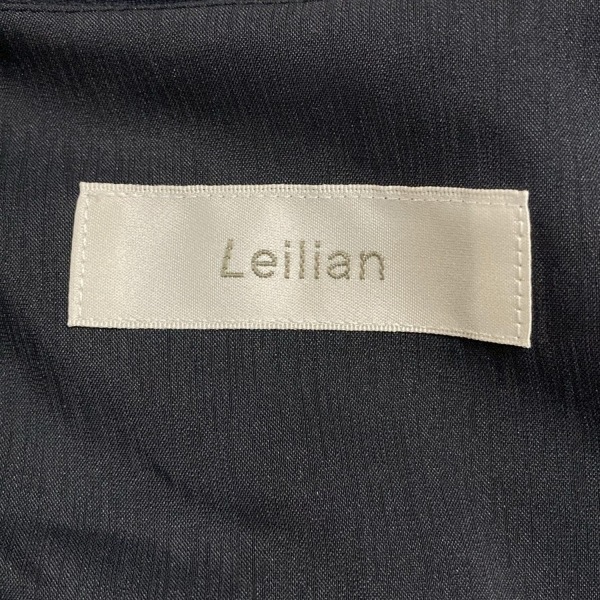 レリアン Leilian サイズ7 S - ネイビー レディース 半袖/ロング/麻混 美品 ワンピース_画像3