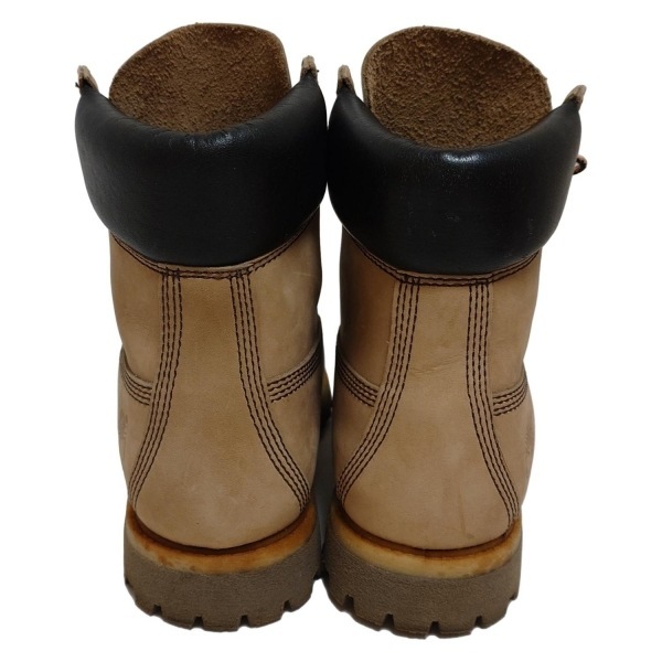 ティンバーランド Timberland ショートブーツ 6 1/2 - レザー ベージュ×ダークブラウン レディース 靴