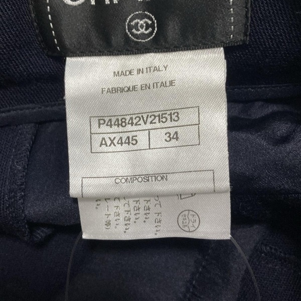 シャネル CHANEL パンツ サイズ34 S P44842 - ネイビー レディース クロップド(半端丈)/2012年 美品 ボトムス_画像5