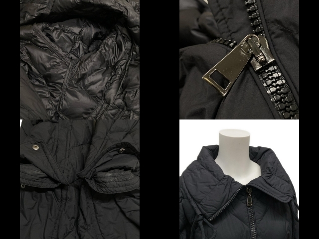 モンクレール MONCLER ダウンコート サイズ1 S G20931C00032 595A2 CAPRIER ダウン 黒 レディース 長袖/ジップアップ/秋/冬 コート_画像10