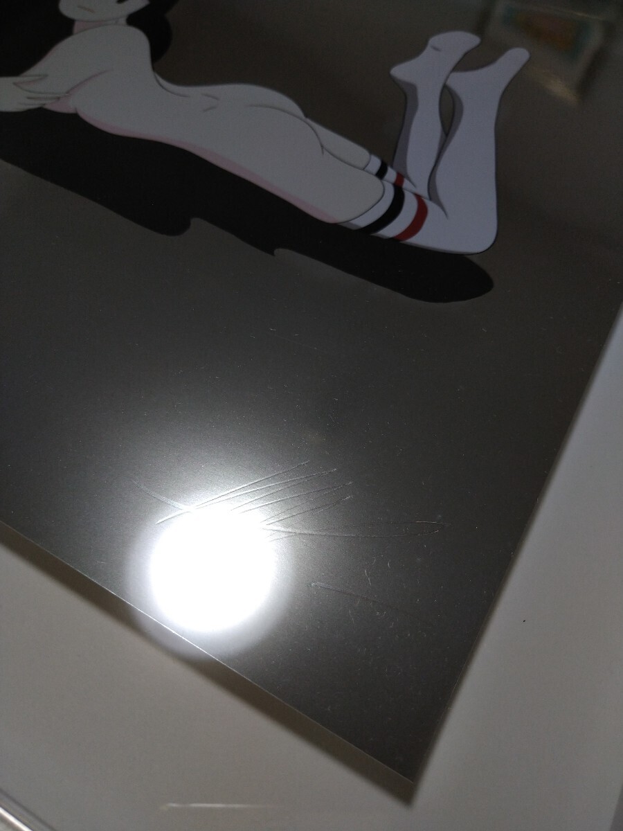 天野タケル オフセット 絵画 印刷 直筆サイン入り 黄色布 タトウ