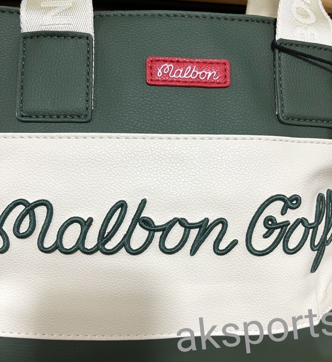 新入荷即発送対応●マルボンゴルフカートバッグ　ホワイトブラウン　malbon golf_画像7