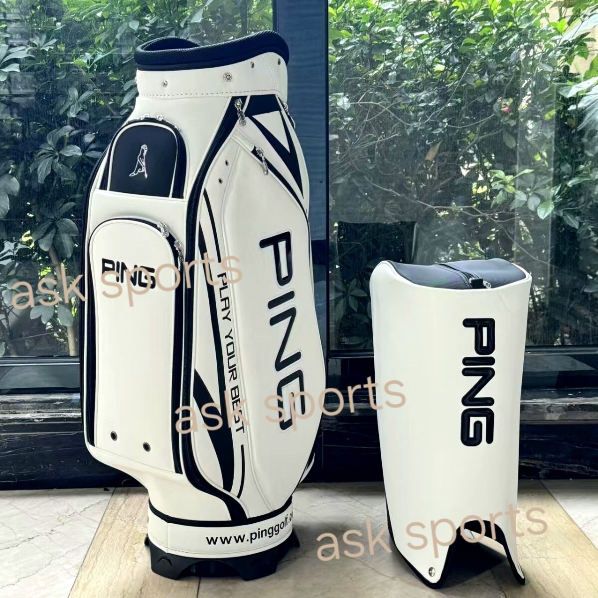 【最終値下げ】PING キャディバッグ ホワイト 新型入荷○PING キャディバッグ キャディバック ゴルフバッグ