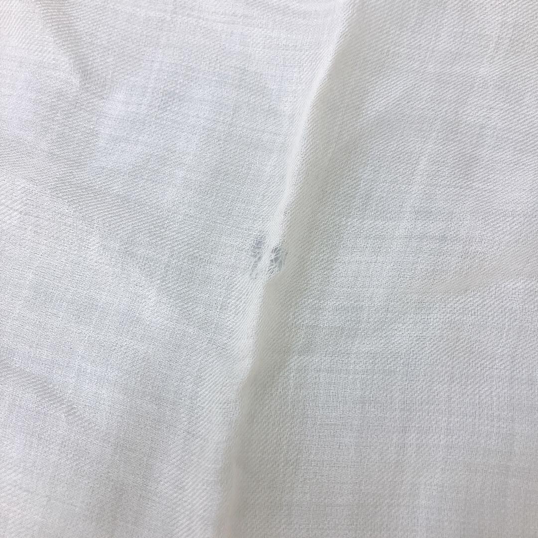 マカ117 エルメス ストール カシミヤ100% アイボリー フリンジ マカ117 エルメス ストール カシミヤ100% アイボリー フリンジ