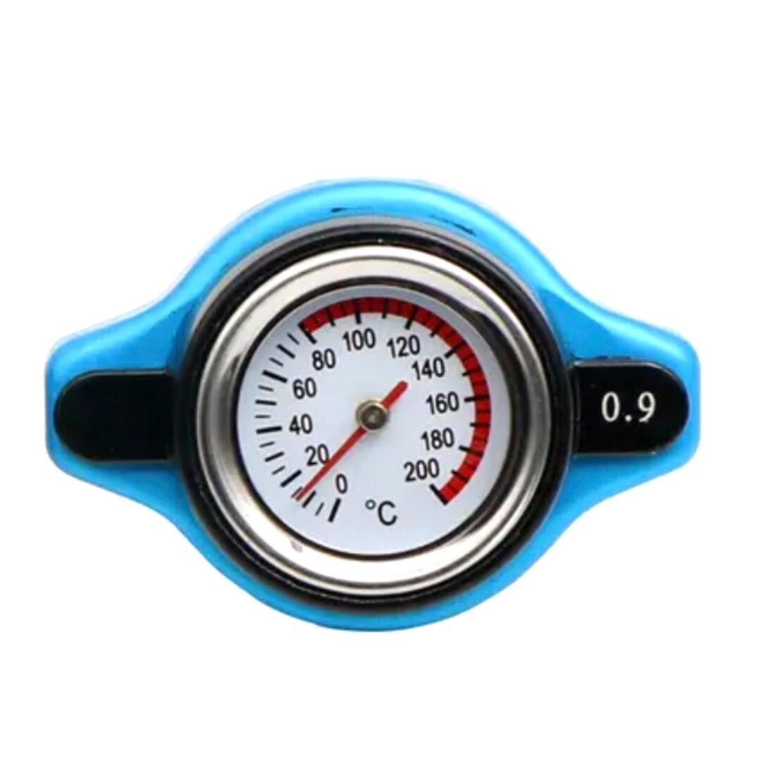 汎用 水温計付き ラジエーターキャップ 0.9k ミラ L200 DIY 管理K4_画像1