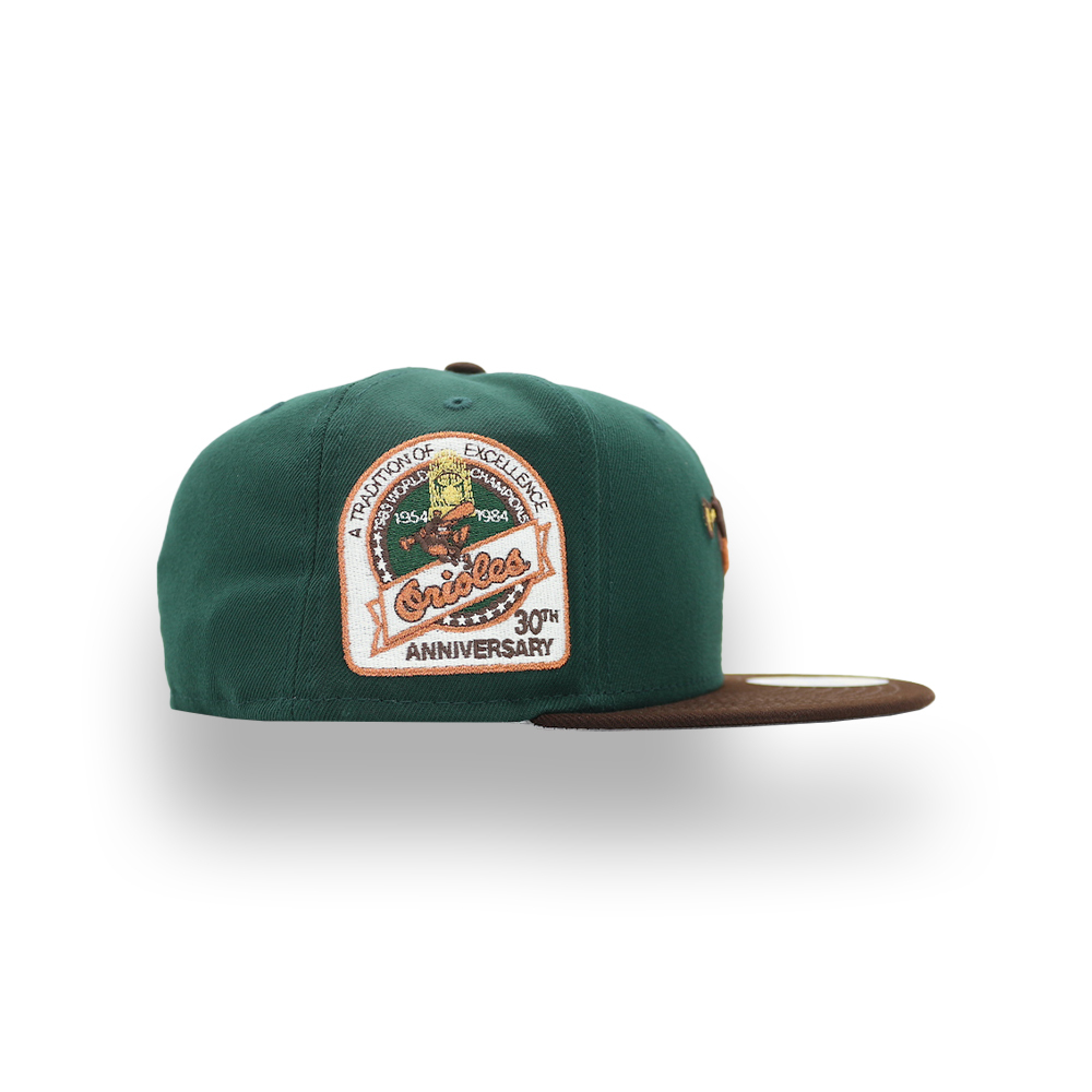日本未発売 ニューエラ NEW ERA ボルチモア・オリオールズ 30周年記念 サイドパッチ 59FIFTY キャップ [GREEN/DARK BROWN] [7 3/8]_画像2