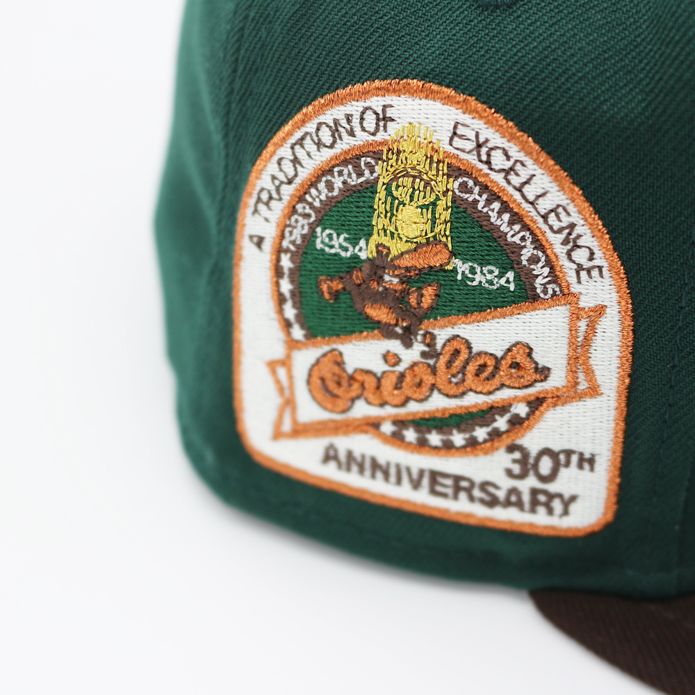 日本未発売 ニューエラ NEW ERA ボルチモア・オリオールズ 30周年記念 サイドパッチ 59FIFTY キャップ [GREEN/DARK BROWN] [7 3/8]_画像6