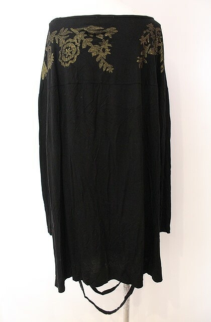 ヴィヴィアンウエストウッド 中古 / グリッタープリントカットワンピース 2 ブラック×ゴールド O-25-08-17-037-op-IG-OS