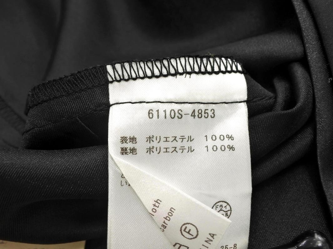 美品 Ray BEAMS レイビームス サテン フリル ワンピース 黒 ■◆ ☆ fgd1 レディース
