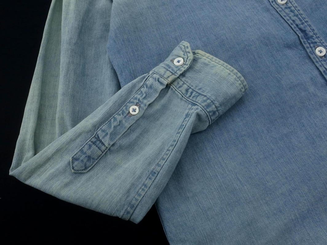 MACPHEE マカフィー トゥモローランド ブリーチ デニム シャツ size38/青 ■◇ ☆ fgd1 レディース_画像3