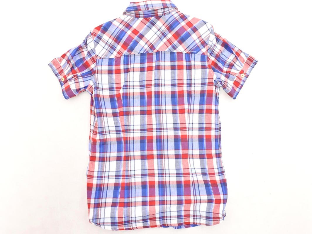 ネコポスOK TOMMY HILFIGER トミーヒルフィガー チェック 半袖 シャツ size4/赤x青 ■◆ ☆ fgd1 レディース_画像5
